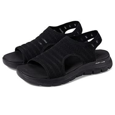 Imagem de Skechers Flex Appeal 4.0 feminino mais ousado!, Preto/preto, 40