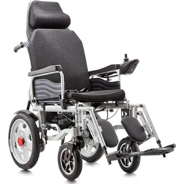 Imagem de Cadeira de rodas elétrica dobrável portátil para adultos, cadeira de rodas elétrica para todo terreno com alcance de viagem de 31 milhas de comprimento, bateria de lítio 40A, capacidade de p