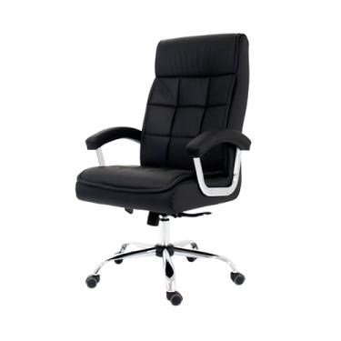 Imagem de Cadeira De Escritório Presidente Executiva Premium Cadeiras Inc Com Molas Ensacadas, Inclinação de até 120 graus, Suporta 150kg, Com Pillow Top no Assento e Encosto Ergonômica Preta