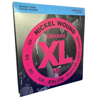 Imagem de Jogo De 4 Cordas Contrabaixo D`Addario Exl170 Nickel Wound