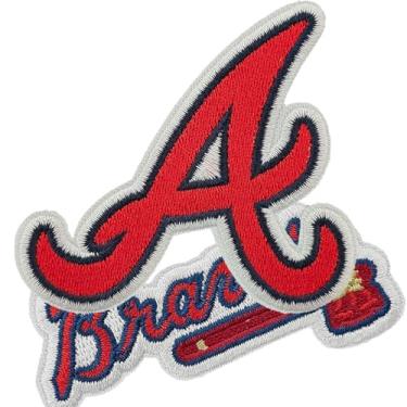 Imagem de JEFUZH Remendos de beisebol, Atlanta Iron on Patches, Patch de beisebol bordado para chapéus, camisetas, mochilas, jeans e muito mais (Atlanta)