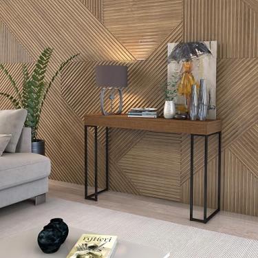 Imagem de Aparador Sala 1,20 Pés De Ferro Preto Sem Gaveta Moderno