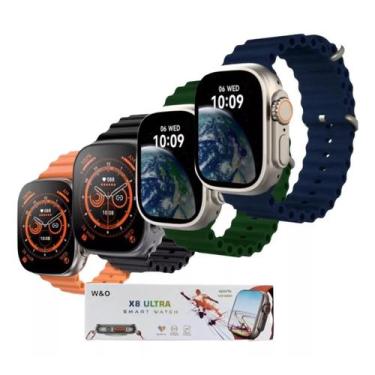 Imagem de Relógio Smartwatch X8 Ultra Tela HD 49mm Laranja - Compre Já Fácil