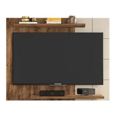 Imagem de Painel para TV 58 Caemmun Cross, Jatobá e Off White