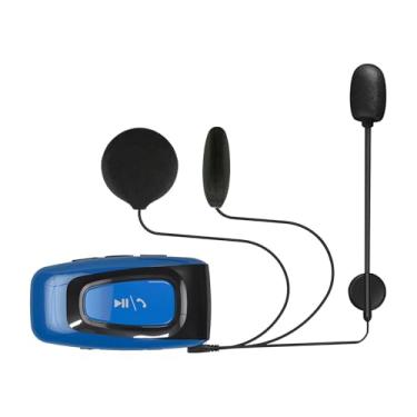 Imagem de AsrMyjcx 5.0 Capacete Intercomunicador Fone de Ouvido Controle de Volume Kit de Microfone de 3,5 Mm para Equitação Esportiva