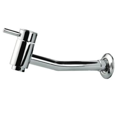 Imagem de Torneira lavatorio parede pratica curta 15cm cromada lavabo banheiro -