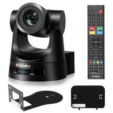 Imagem de FoMaKo Câmera PTZ HDMI, rastreamento automático AI geração 3, zoom óptico de 20x, cores realistas, PoE, câmera HDMI PTZ para cultos religiosos, educação vMix OBS (FMK20SDI Pro Black)