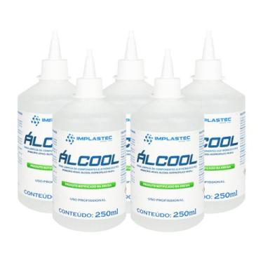 Imagem de Kit 5 Álcool Isopropilico 250ml - 99,8% PCI Limpeza Eletrônica, Placas