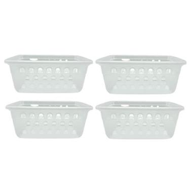 Imagem de KIT 4 CESTOS ORGANIZADORES TRANSPARENTE 16x12 - Trioplast