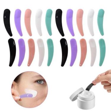 Imagem de 20Un Mini Espátula Aplicador Descartável Creme Maquiagem Skin Care Red