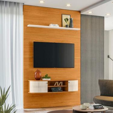 Imagem de Painel p/ TV Monte Carlo Home Piso ao teto, com Rack Suspenso para TVs