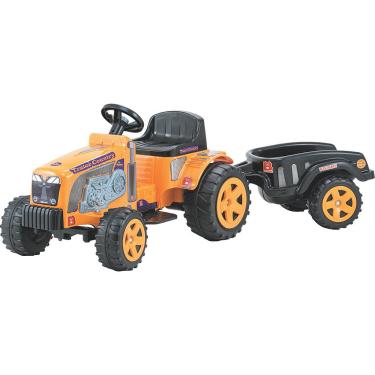Imagem de Trator Eletrico Infantil Biemme Country com Caçamba 6V Amarelo