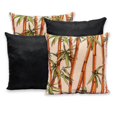 Imagem de Kit 4 Capas de Almofada com Zíper Gorgurinho 40x40cm - RAFALORO, BAMBU