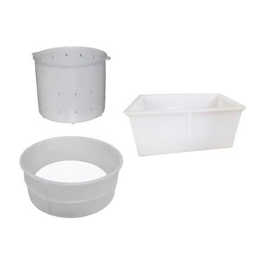 Imagem de Kit Forma Queijo Frescal 1Kg Mussarela 1Kg Canastra 1Kg - Injesul