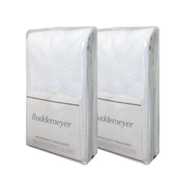 Imagem de Kit 2 Capa Travesseiro Protetor Em Algodão Branco Buddemeyer Maison