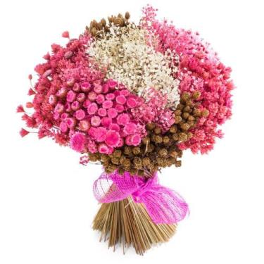 Imagem de Bouquet Arranjo Di Pé Flor Natural Seca De_Decora Variação - Naturais 