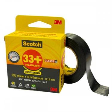 Imagem de Fita Isolante 3M Scoth 33+ 10M, Preto, 33+
