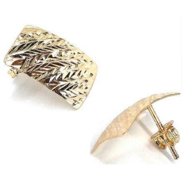 Imagem de Brinco de ouro 18k Trabalhado Estampado . - Elegancy Joias
