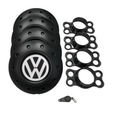 Imagem de Calotas Miollo Vw Gol Quadrado Aro 13 1980/1994 Amarok Preto