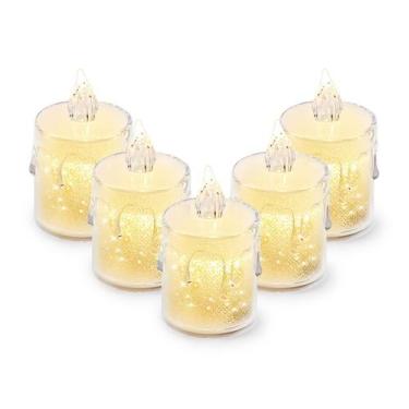 Imagem de Kit 5 Vela Eletrônica Decorativa Led Artificial A Bateria - Hxt