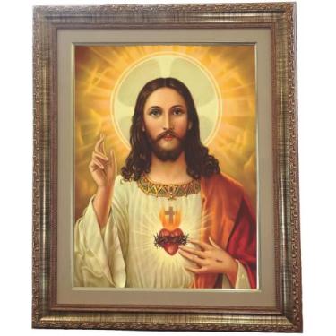 Imagem de Quadro do Sagrado Coração De Jesus, Mod.05, 53x43cm. Angelus