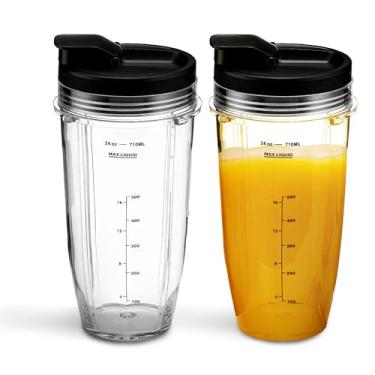 Imagem de Copo de substituição de 680 g com tampa para liquidificador Nutri Ninja BL642 BL450 BL456 BL480 BL482 BL640 BL682 BN401 BN751 BN801 Foodi SS401 SS101 SS351 SS151 Ninja Blender Auto IQ Blade (pacote