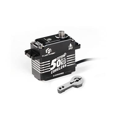 Imagem de 50KG Coreless Servo 8.4V High Torque Servo, Full Metal Gear Servo with IP67 Waterproof & Magnetic Support Sanwa SSR/NB4/Futaba for 1/8 1/10 Scale RC Crawler Cars, Trucks & Robotic Parts(270°)