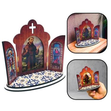 Imagem de Capela Portuguesa São Francisco de Assis Madeira MDF - FORNECEDOR 15