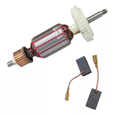 Imagem de Induzido + Carvão P/ Esmerilhad Bosch Gws 8- 115 1800 110v - Bolte