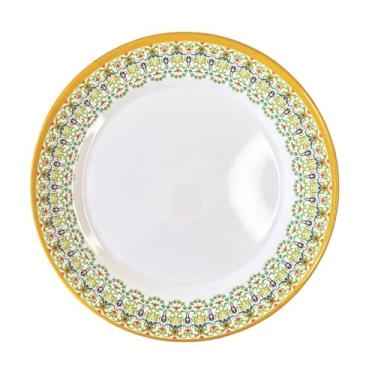 Imagem de Prato Raso De Melamina Decorado na Borda 23cm Restaurantes