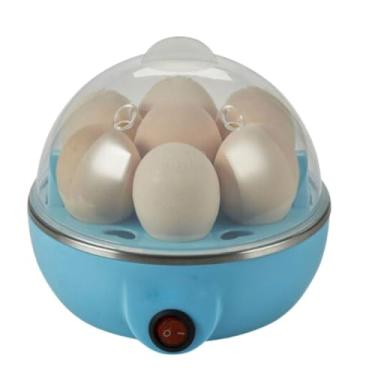 Imagem de Cozedor Elétrico de Ovos 220 V - Panela a Vapor para Cozimento Rápido e Saudável (Azul)
