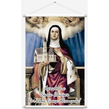 Imagem de Banner Oração Santa Edwiges Graça Alcançada - 40x60 cm - Santinhos do 