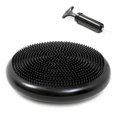 Imagem de Trademark Innovations Disco de equilíbrio e fitness de PVC - 33 cm de diâmetro (preto)