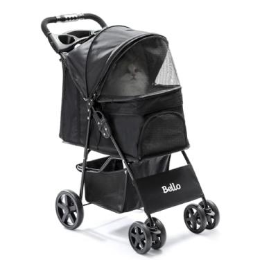 Imagem de Carrinho para Pet, Carrinho Pet Passeio,Carrinho de Cachorro Com Trava de Segurança e Freio, Cesto Removível (Kit 2(15KG))