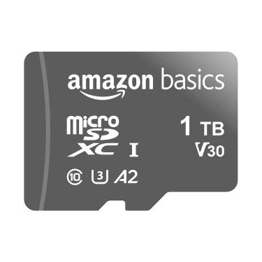 Imagem de Cartão de memória Amazon Basics microSDXC 1TB A2 U3 com adaptador Bla