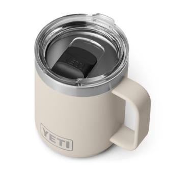 Imagem de YETI Caneca empilhável Rambler de 293 ml, isolada a vácuo, aço inoxidável com tampa MagSlider, Taupe