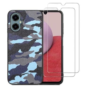 Imagem de DAMONDY Capa compatível com BLU G64 com 2 protetores de tela, capa de TPU à prova de choque com design camuflado 3D para homens e mulheres, capa de celular de silicone de borracha macia para BLU G64 -