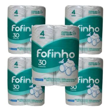 Imagem de Papel Higiênico Fofinho Simples 05 Pct C/4 Rolos Cha Verde