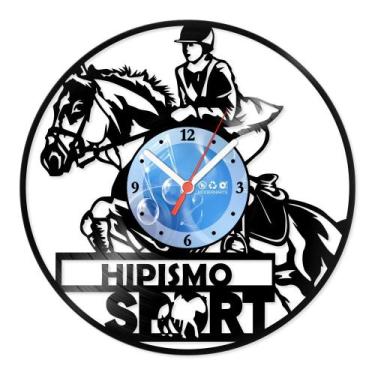Imagem de Relógio De Parede Disco Vinil Esportes - Hipismo - VES-158 - Modernart