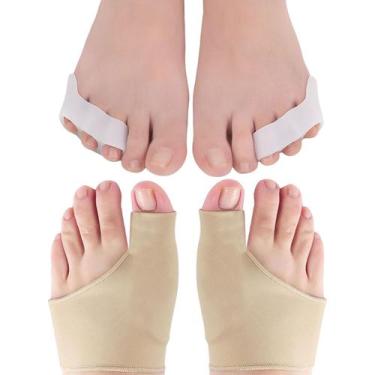 Imagem de Kit 2 par protetor joanete meia protetor dedinho alivio dor - SWG, BEG