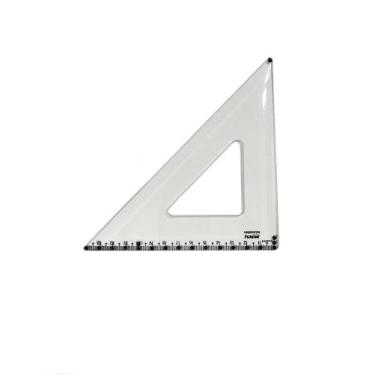 Imagem de Esquadro Braille Tátil Adaptado Baixa Visão 14 Cm 45 - InclusivaDigita
