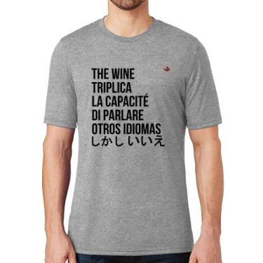 Imagem de Camiseta The wine triplica la capacité di parlare otros idiomas - Foca