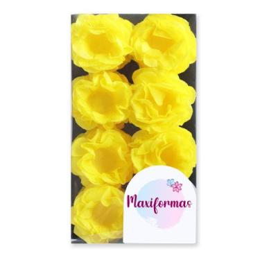 Imagem de Forminha para Doces Finos - R-82 -  Seda Amarelo (C001) - 40 unidades 