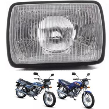 Imagem de Farol Bloco Óptico Da Moto Cg 125 Today 125 Titan 125 Até 1999 Com Aro