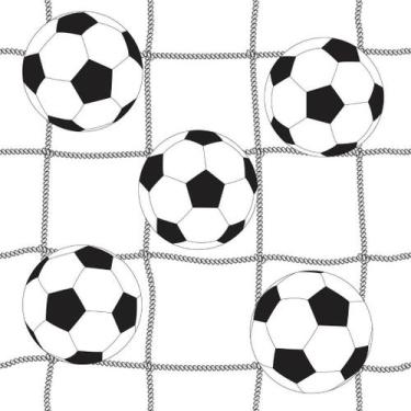 Imagem de Papel de Parede Decorativo Baby Rede de Futebol com Bolas Clássicas 1,