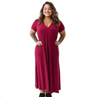 Imagem de Vestido Feminino Midi Longo Verão com Fenda e Bolsos - Contramão SP, V