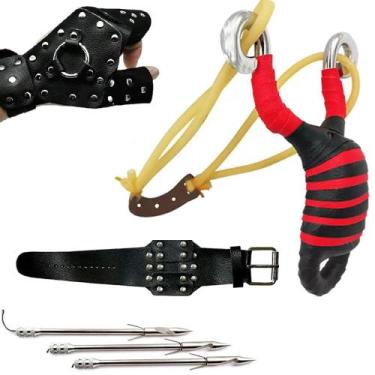 Imagem de Kit Completo Atiradeira Estilingue Para Caça E Pesca Cores - CMIK