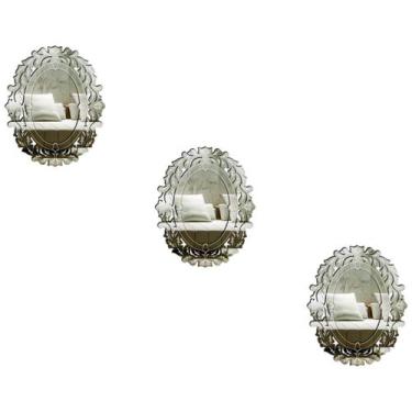Imagem de Kit 3 Espelhos Decorativos venezianos  Pegui 32x26 3882 - CREATUS, pra