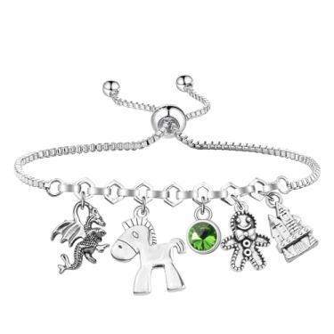 Imagem de MYOSPARK Shrek Merch Presente Musical Monstro e Burro Charm Pulseira Teatro Musical Joia Presente Musical Amante Presente, adjustable, Aço inoxidável, aço inoxidável