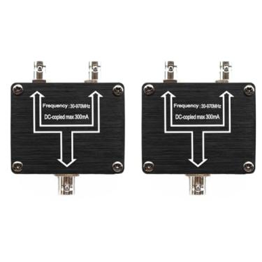 Imagem de PALPEAL Divisor de antena passiva de 2 vias, combinador de antena, sinal RF dividido de alocação de antena para sistema de distribuição de antena de microfone sem fio UHF, porta BNC
